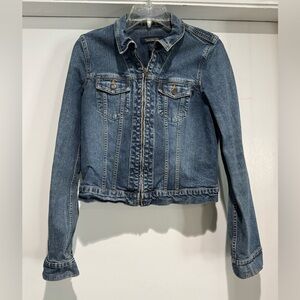 Abercrombie & Fitch Vintage Women’s Medium Denim Jean Jacket Trucker Zip Up